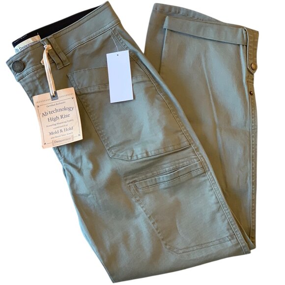 Democracy Ab Solution High Rise Jeans, Cargo Ankle Cuff Utility Pants- W- 8- NWT - Picture 2 of 13